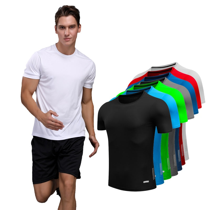 Men quick dry running t shirts